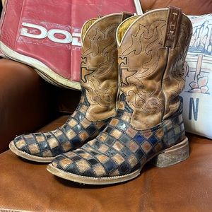 Tin Haul patchwork Cowboy Boots size 11